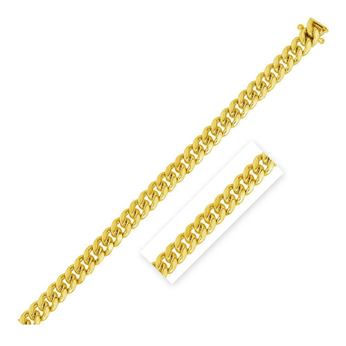 4.0mm 14k Yellow Gold Classic Solid Miami Cuban Chain | Biovlia